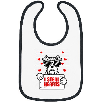 Discover Wire Fox Terrier Valentines Day Dog Lover Wirehaired Terrier Bibs