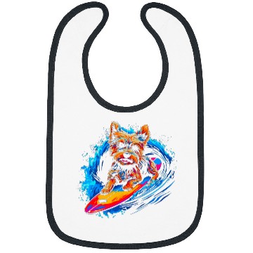 Discover Yorkie Dog Yorkshire Terrier Surfing Bibs