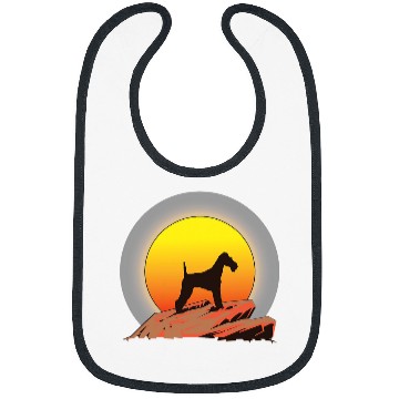 Discover Wire Fox Terrier Dog Sunrise Bibs