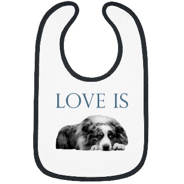 Discover Love Is Aussi Australian Shepherd Bibs