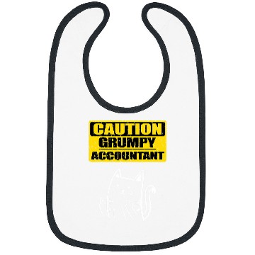 Discover Working Caution Grumpy Accountant Colleague Sarcastic Cat Bibs