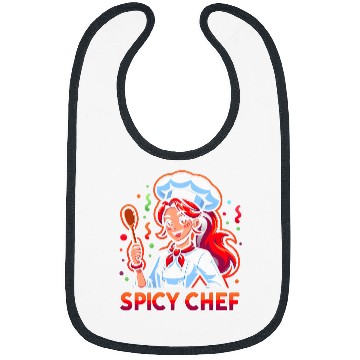 Discover Spicy Chef Redhead Funny Graphic Tees Bibs