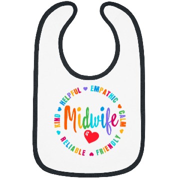 Discover Retro Doula Birthing Support Women Baby Catcher Midwife Bibs