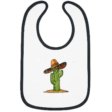 Discover Nacho Average writer Pun Retro Cactus Sombrero Art Bibs