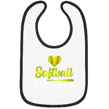 Discover Womens Softball Momma Mothers Day For Supportive Moms Bibs