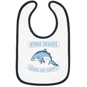 Discover nurses Shark Makes Me Happy Biologist Ichthyologist Expert Bibs