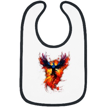 Discover Watercolor Flying Phoenix Bird Art Bibs