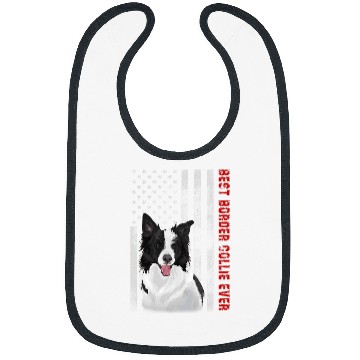 Discover vintages bests Border Collie Ever American Flag Gift Bibs