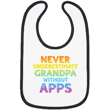 Discover Never Underestimate Grandpa Without Apps Woodworker Handyman Bibs
