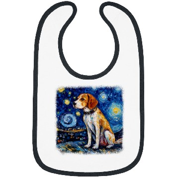 Discover Van gogh Beagle in starry night Bibs