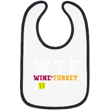 Discover WTF Wines Turkey Softball Thanksgiving Bibs