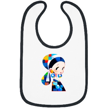 Discover Modern Pearl Earring Girl Tee Bibs