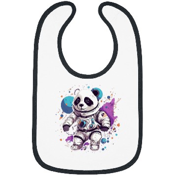 Discover Panda Astronaut Floating Through Outer Space Pandas 2 Bibs