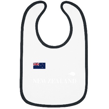Discover New Zealand Flag Kiwi Rugby Soccer Football Basketball Cheer Gift Bibs
