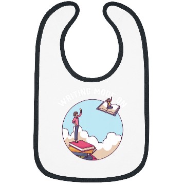 Discover Writing Mode On Book Author Writer Bibs