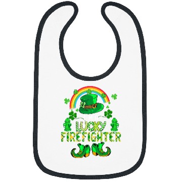 Discover Im A Lucky Firefighter St  Patricks Day Firefighter Symbol Bibs