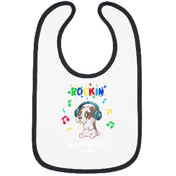 Discover Rockin to a Different Tune Autism Warrior 21 Bibs
