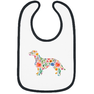 Discover Welsh Springer Spaniel watercolor flowers design Bibs