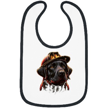 Discover Labrador Retriever Fireman on Firefighter Labrador Retriever Bibs
