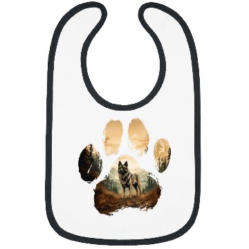 Discover Norwegian Elkhound Mountain Paw Design Dog Mom Dad Bibs
