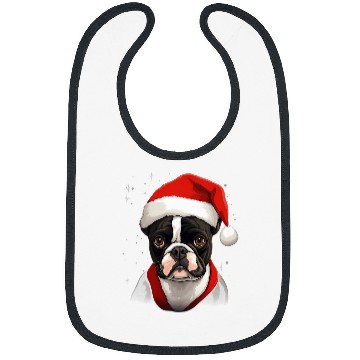 Discover Merry xmass Boston Terrier Dog Christmas Bibs