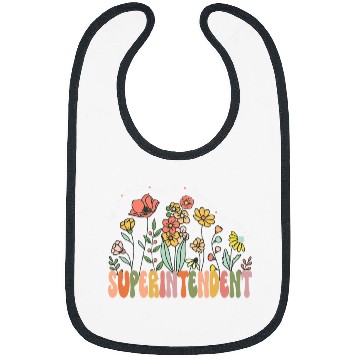 Discover Superintendent Wildflower Retro Supervisor Daisy Bibs