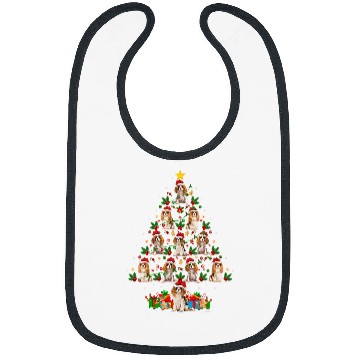 Discover xmass Lights Cavalier King Charles Spaniel Dog Christmas Tree Bibs