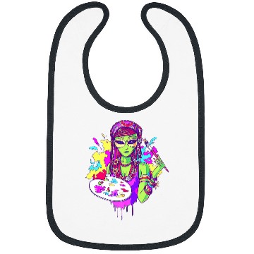 Discover Trippy Alien Hippie Hippie Artist Bibs