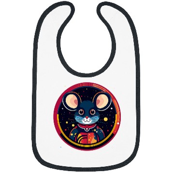 Discover Mouse in Space Cute Galaxy Astronaut Animals Bibs