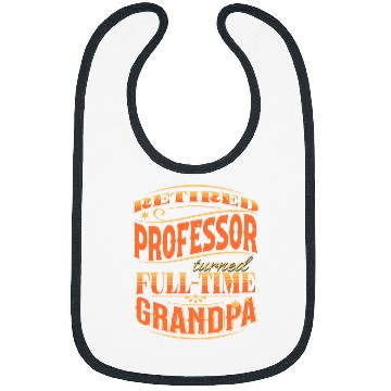 Discover Mens Funny Retired Professor Grandpa Party Retirement Grandad Bibs