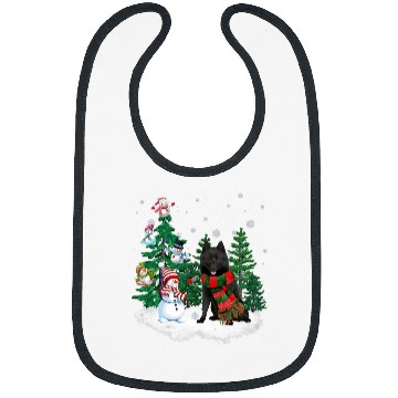 Discover Schipperke Dog Christmas Snowman xmass Tree Pajama Bibs