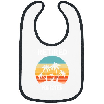 Discover Retired Forester retirement beach palm tree Bibs