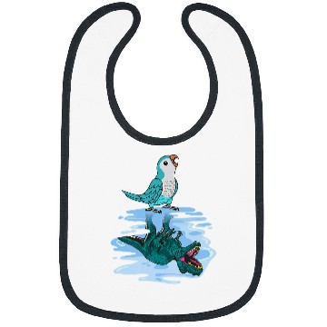 Discover Parrot 2T Rexs Reflection I Blue Monk Parakeet Quaker Bibs