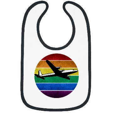 Discover Retro Plane Flight Pilot Bibs