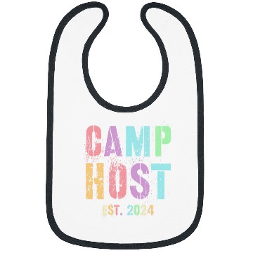Discover Ever CAMP HOST Est 2024 Camping nurses Intents Captain Bibs