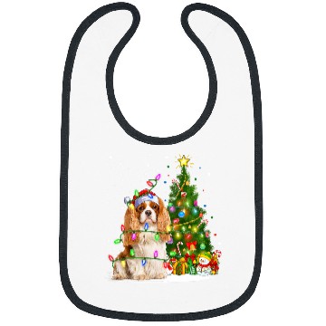 Discover xmass Tree Santa Cavalier King Charles Spaniel Dog Christmas Bibs