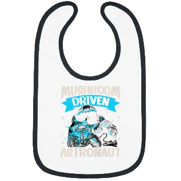 Discover Mushroom Driven Astronaut Funny Mushroom Bibs