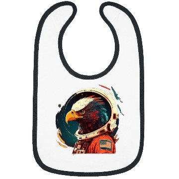 Discover Outer Space Eagle on Galaxy Astronaut Eagle Bibs