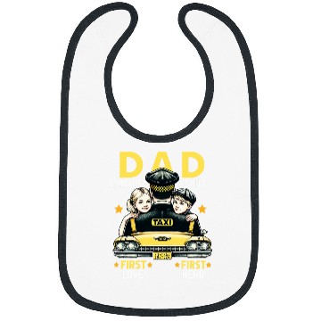 Discover Proud Dad Taxi Dad Cab Driver Father Son Daughter Present Bibs