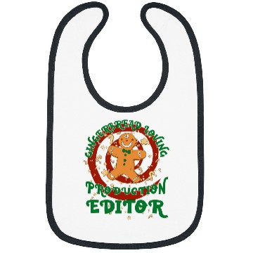 Discover Production Editor Job Gingerbread Funny Xmas Bibs