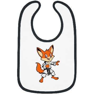 Discover Comic fox does karate Bibs