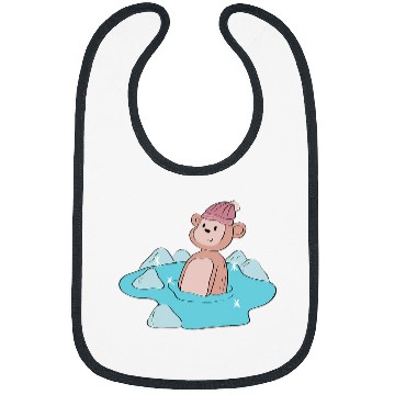 Discover Monkey Ice Bathing Trend Hobby Bibs