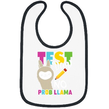 Discover Testing Test Day No Prob Llama Teacher Professor Joke Bibs