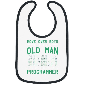 Discover Binary Coding Programmer Let This Old Man Binary Code Bibs
