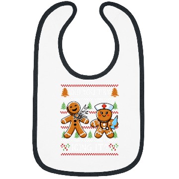 Discover Did You try Icing It Funny Gingerbread Man Christmas nurses Bibs