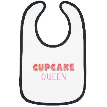 Discover Womens sweet delicious muffins dessert baking Cupcake Queen Bibs