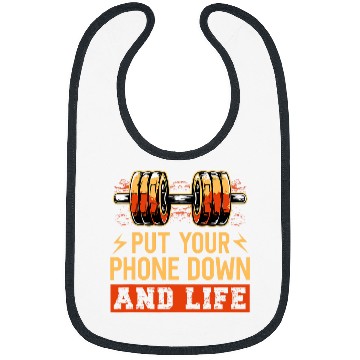 Discover Weightlifting Workout Fitness Training Put Phone Down At Gym Bibs