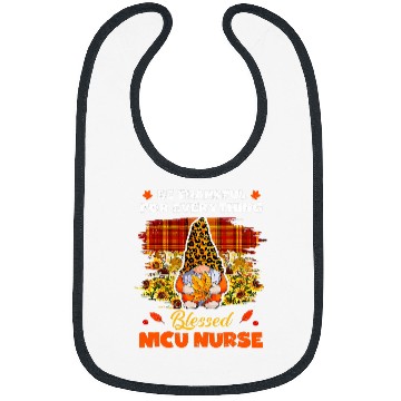 Discover Thankful Blessed NICU nurses Gnome Fall Thanksgiving Bibs