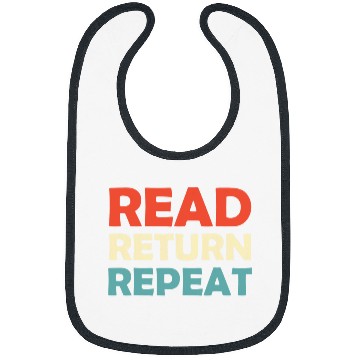 Discover Read Return Repeat Cute Librarian Library Worker Bibs