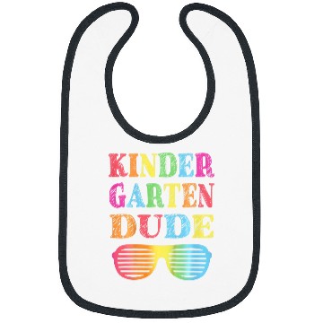 Discover Kids Kindergarten Dude Funny First Day Back To School Student Bibs